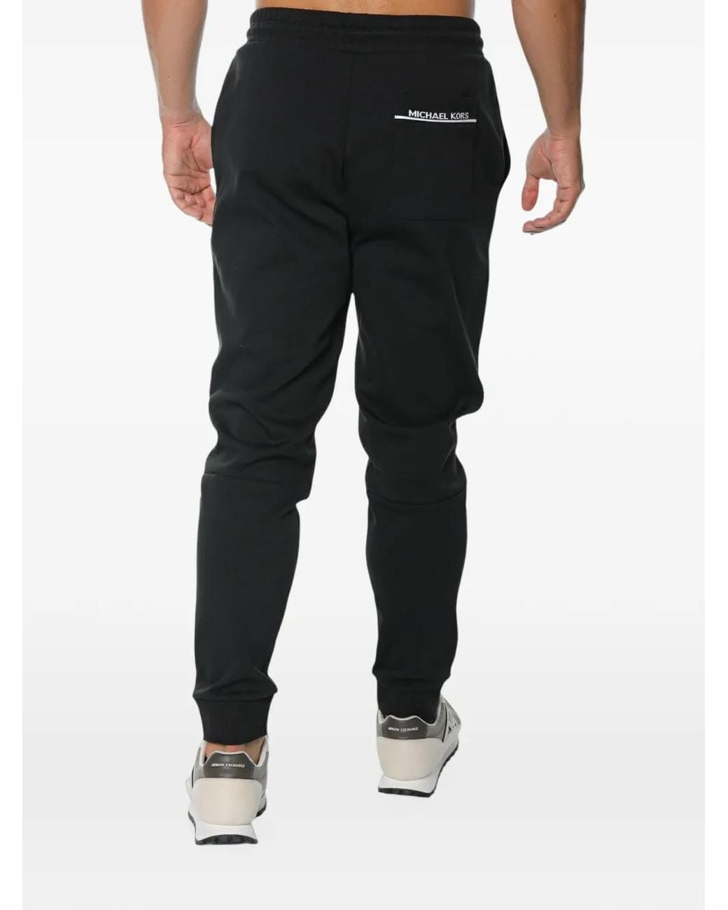 Michael Kors Black Logo-Trim Cotton Blend Joggers for men