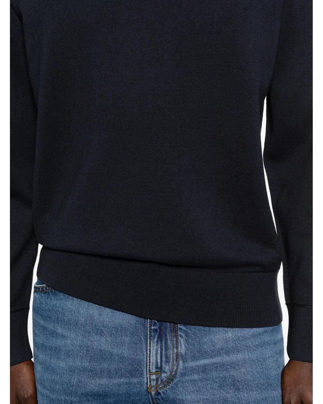 Parajumpers Blue Basic Braw Ribbed Crew-Neck Sweater for men