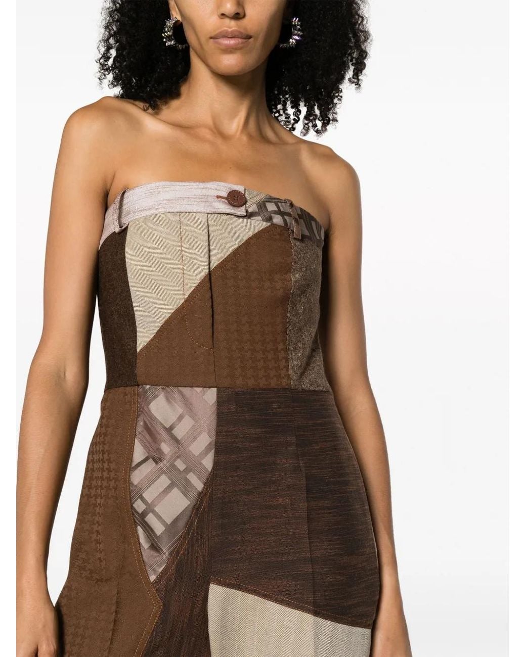 Moschino Natural Jumpsuit Im Patchwork-Design