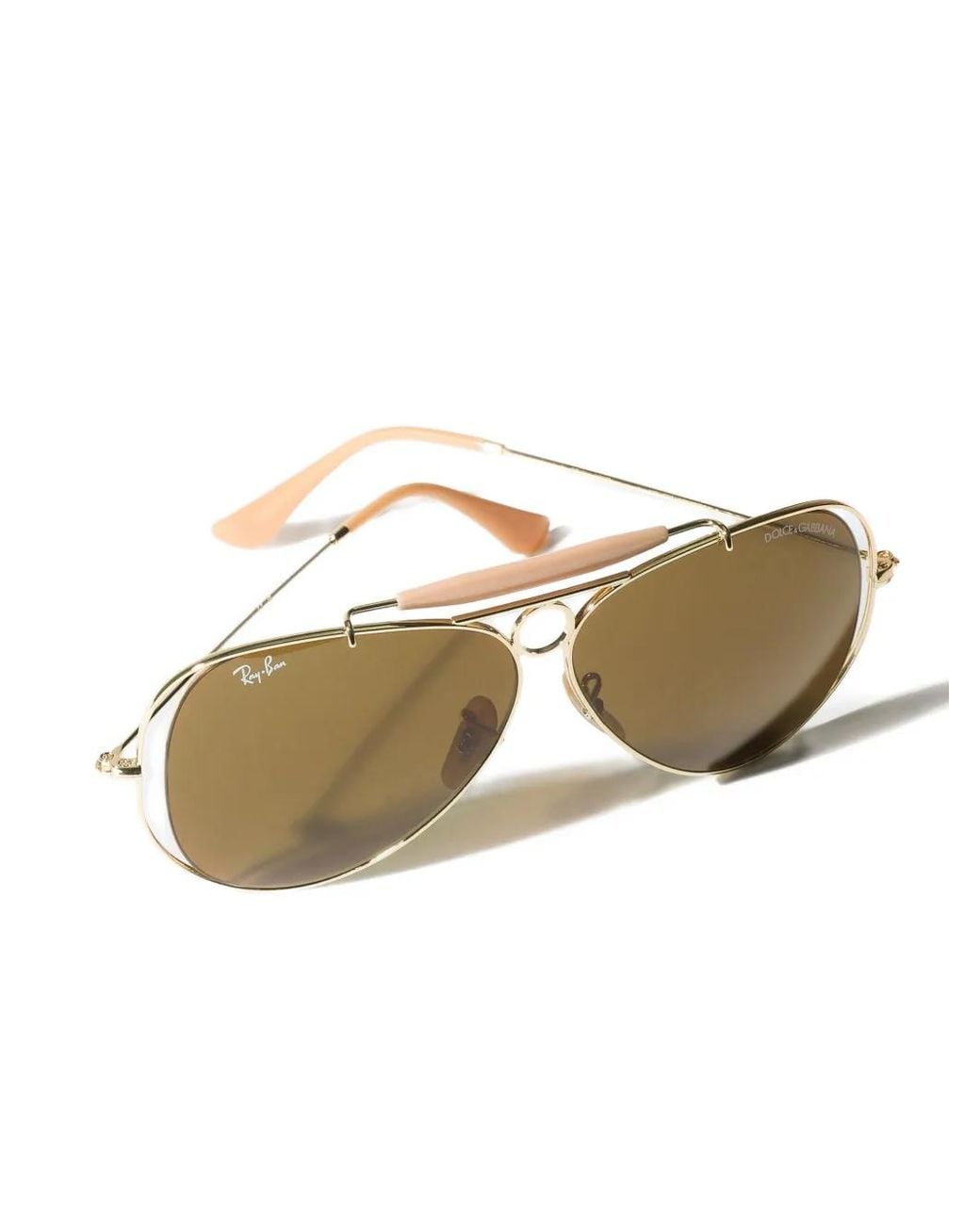 Dolce & Gabbana Metallic X Ray-Ban Aviator-Frame Sunglasses