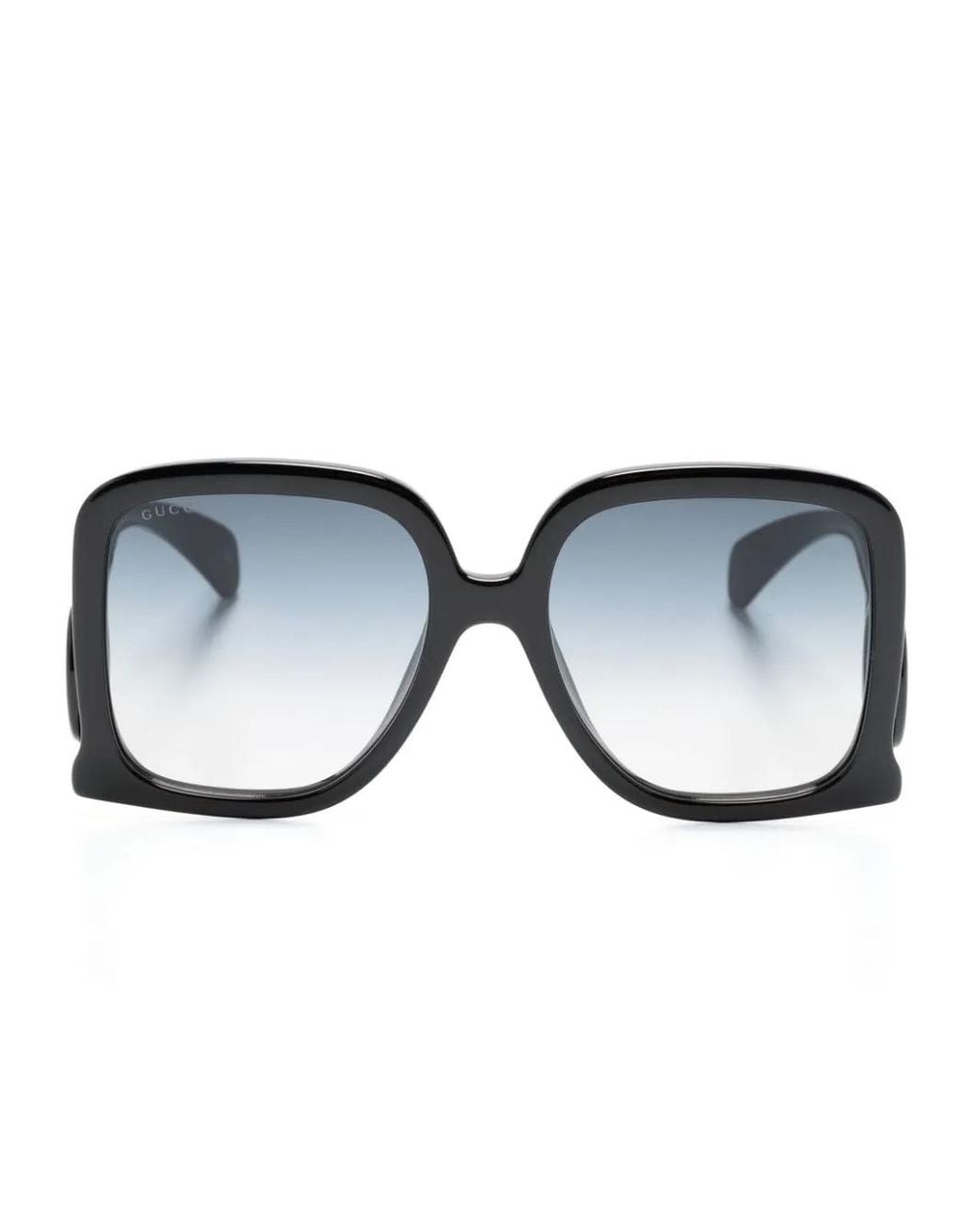 Gucci Blue Interlocking-G Oversize-Frame Sunglasses