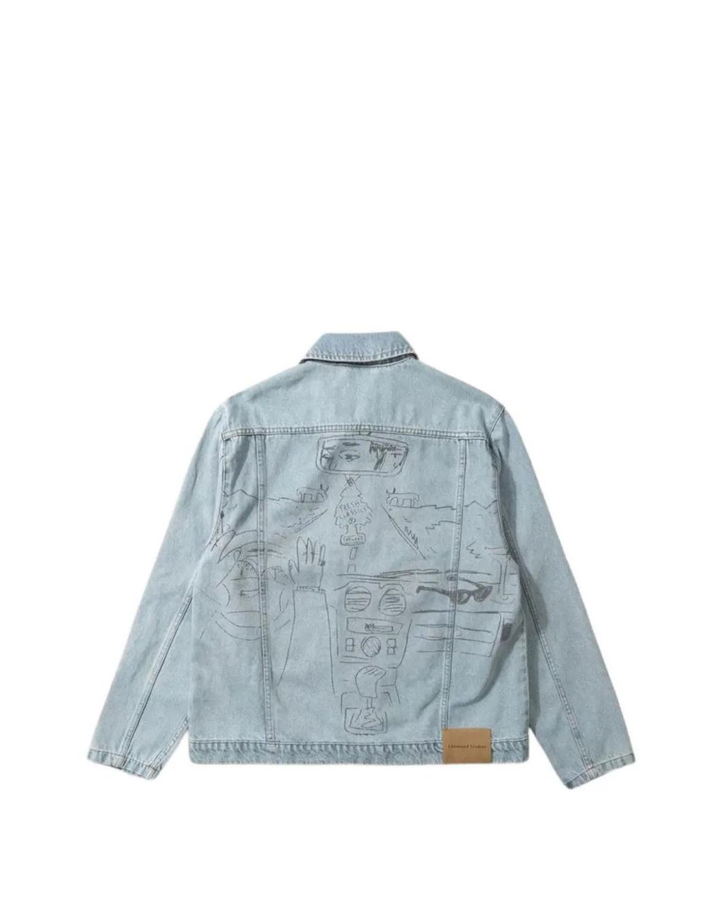 Dean Edmonds Blue Dean Graphic-Print Denim Jacket for men