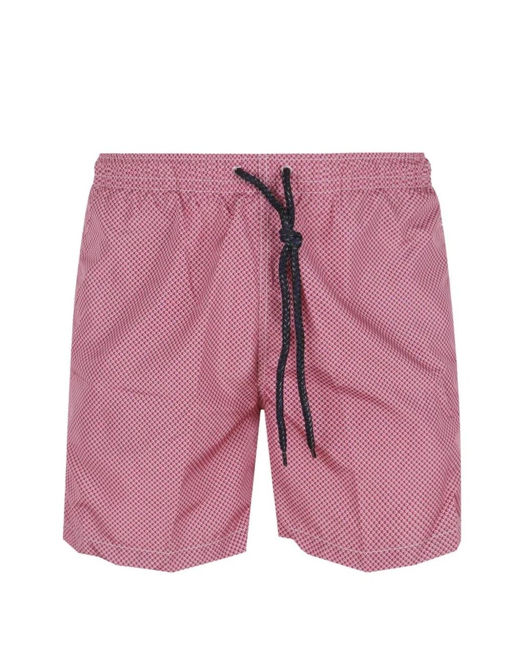 Drumohr Pink Print Drawstring Swim Shorts for men