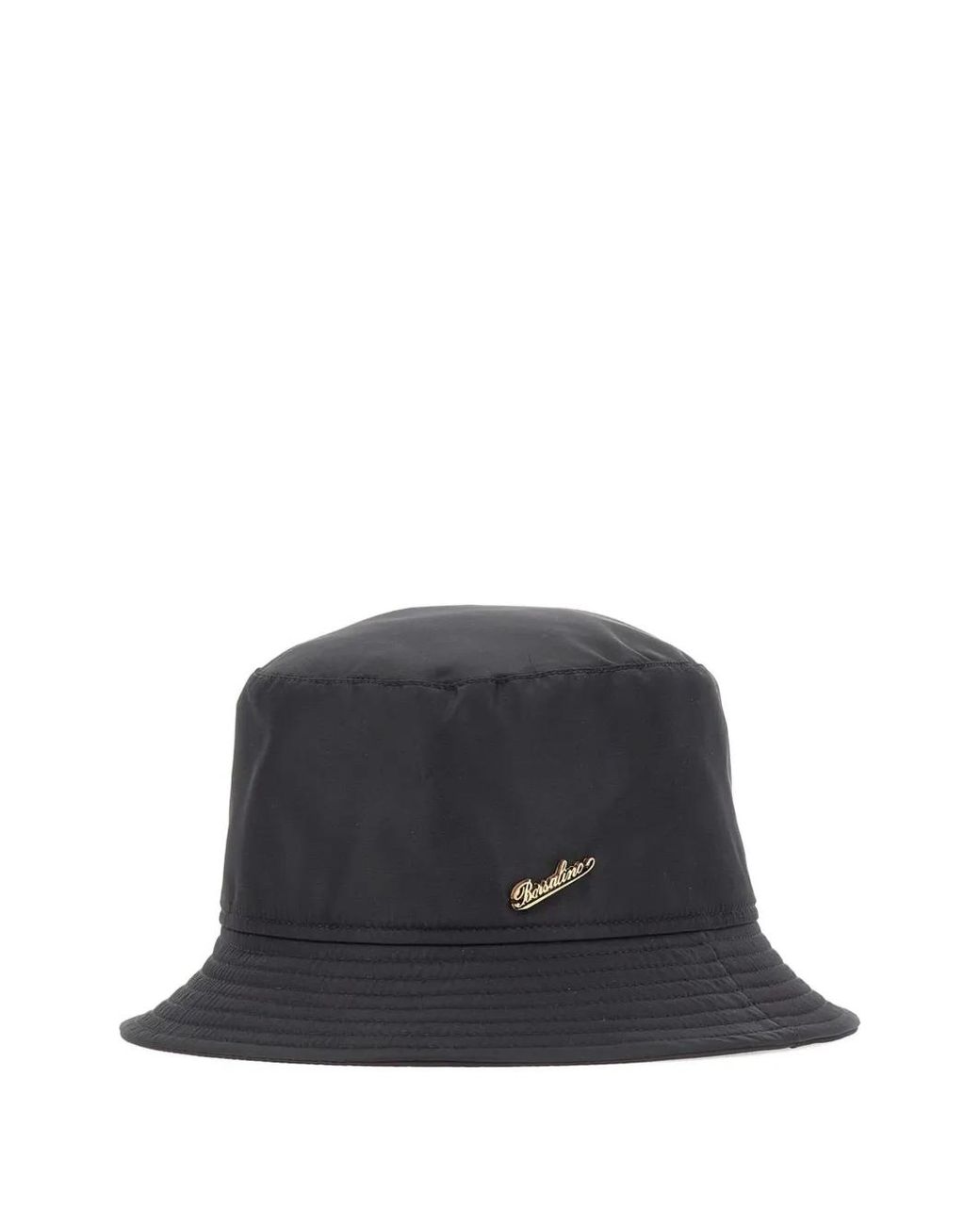 Borsalino Blue Morgan Rain Logo-Plaque Bucket Hat