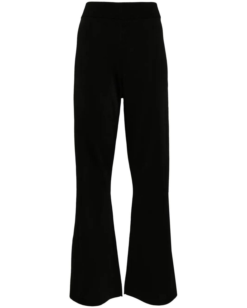 Studio Nicholson High Waist Flared Broek in het Black