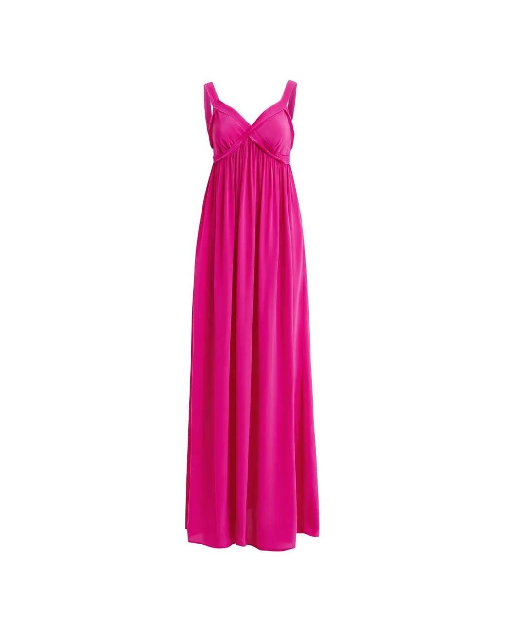 Essentiel Antwerp Pink "Jacobean" Maxi Babydoll Dress