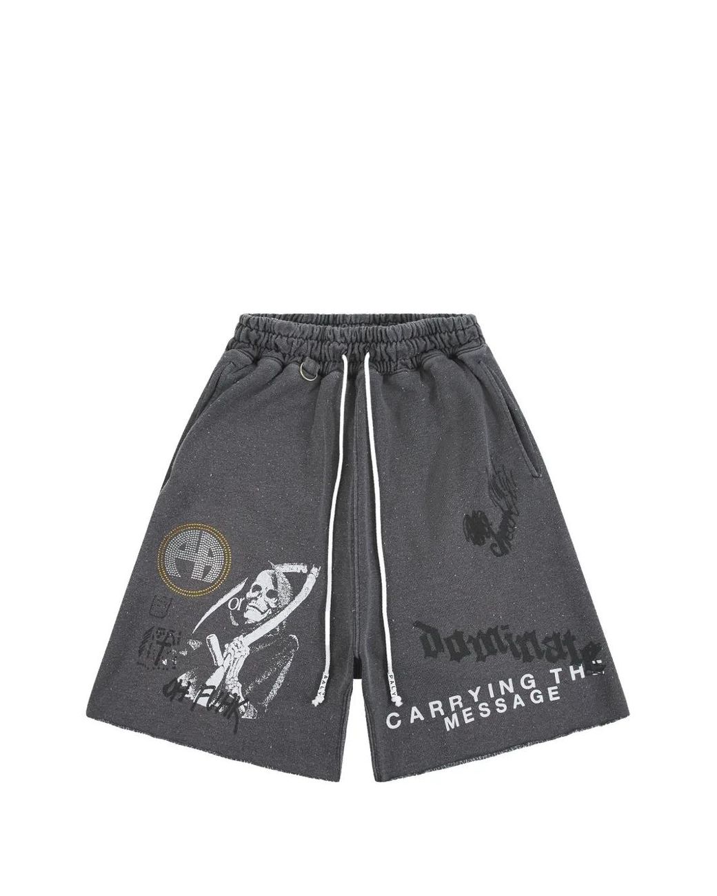 PALY Gray Carrying The Message Drawstring Shorts for men