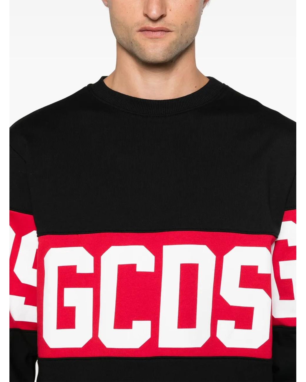 Gcds Red Sweatshirt With Print for men