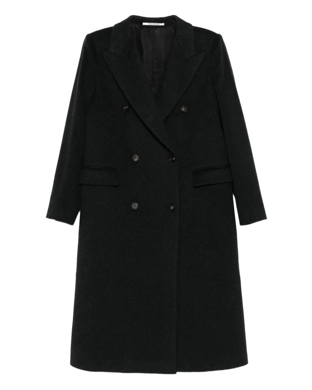 Tagliatore Black Double-Breasted Coat