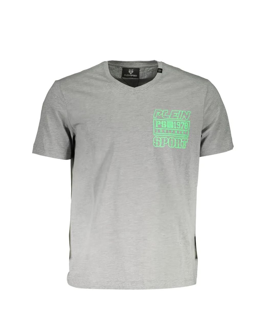 Philipp Plein Gray Logo-Print T-Shirt for men