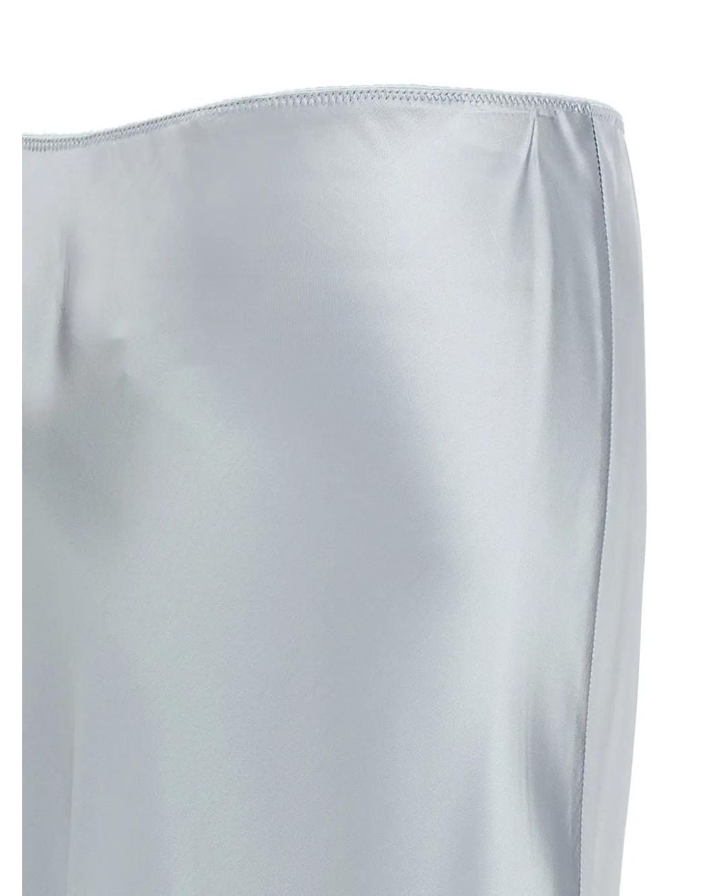 Fabiana Filippi Gray Elastic-Waistband Skirt