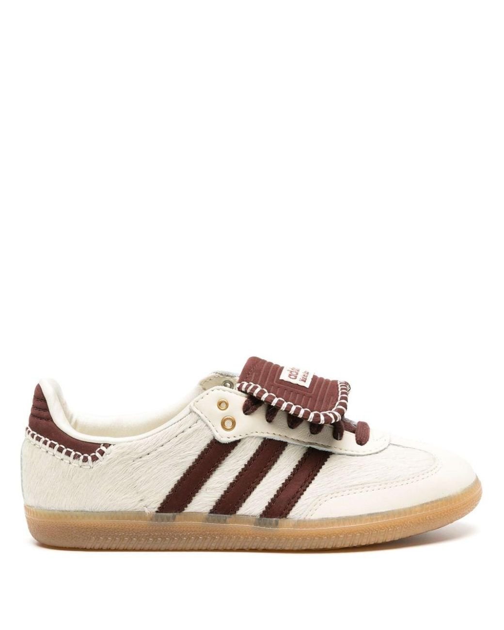 adidas Logo-patch Leather Sneakers in White | Lyst