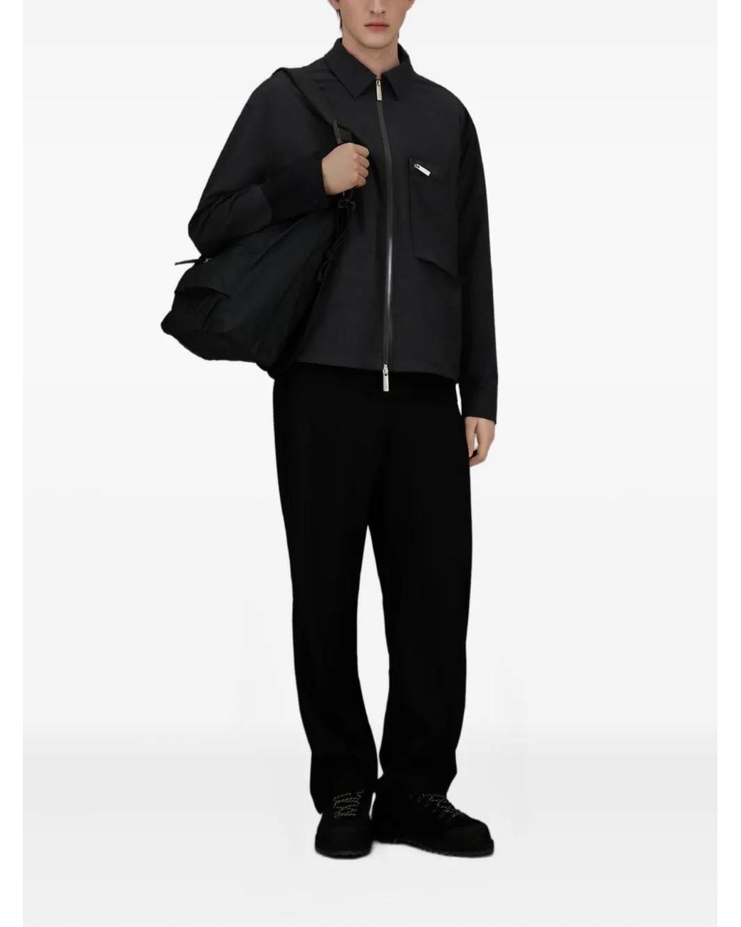 Herno Black Veste À Fermeture Zippée for men