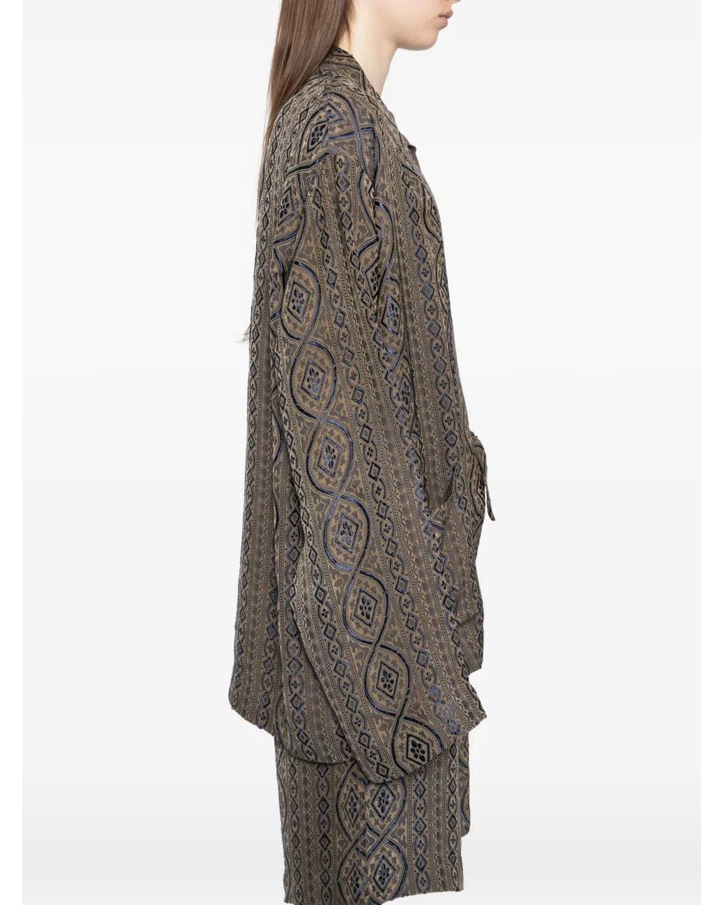 Chaqueta con cordones Uma Wang de color Brown