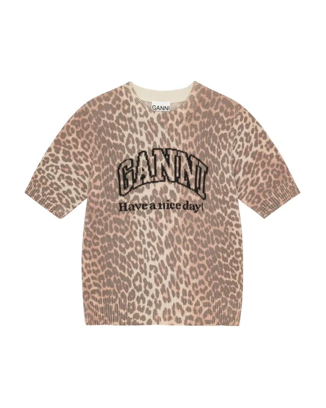 Ganni Natural T-Shirt