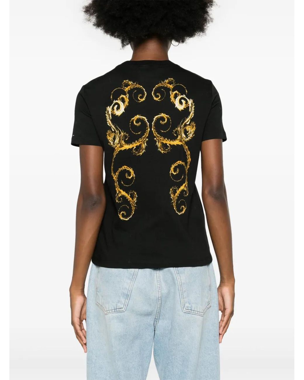 Versace Jeans Couture Black T-Shirt With Chromo Couture Print