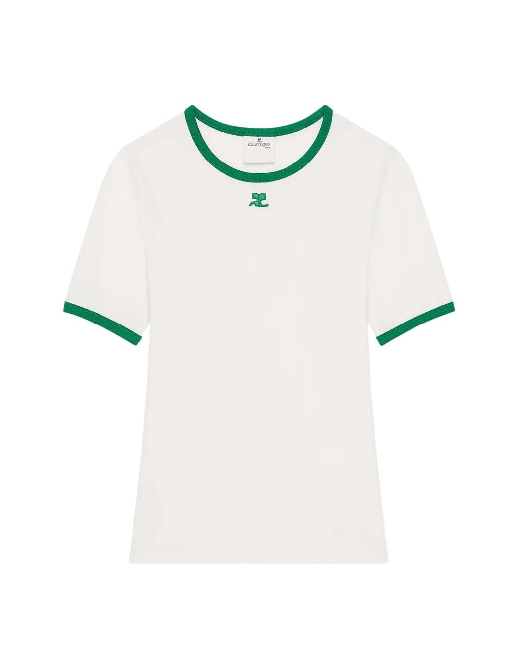 Courreges White Signature Contrast T-Shirt