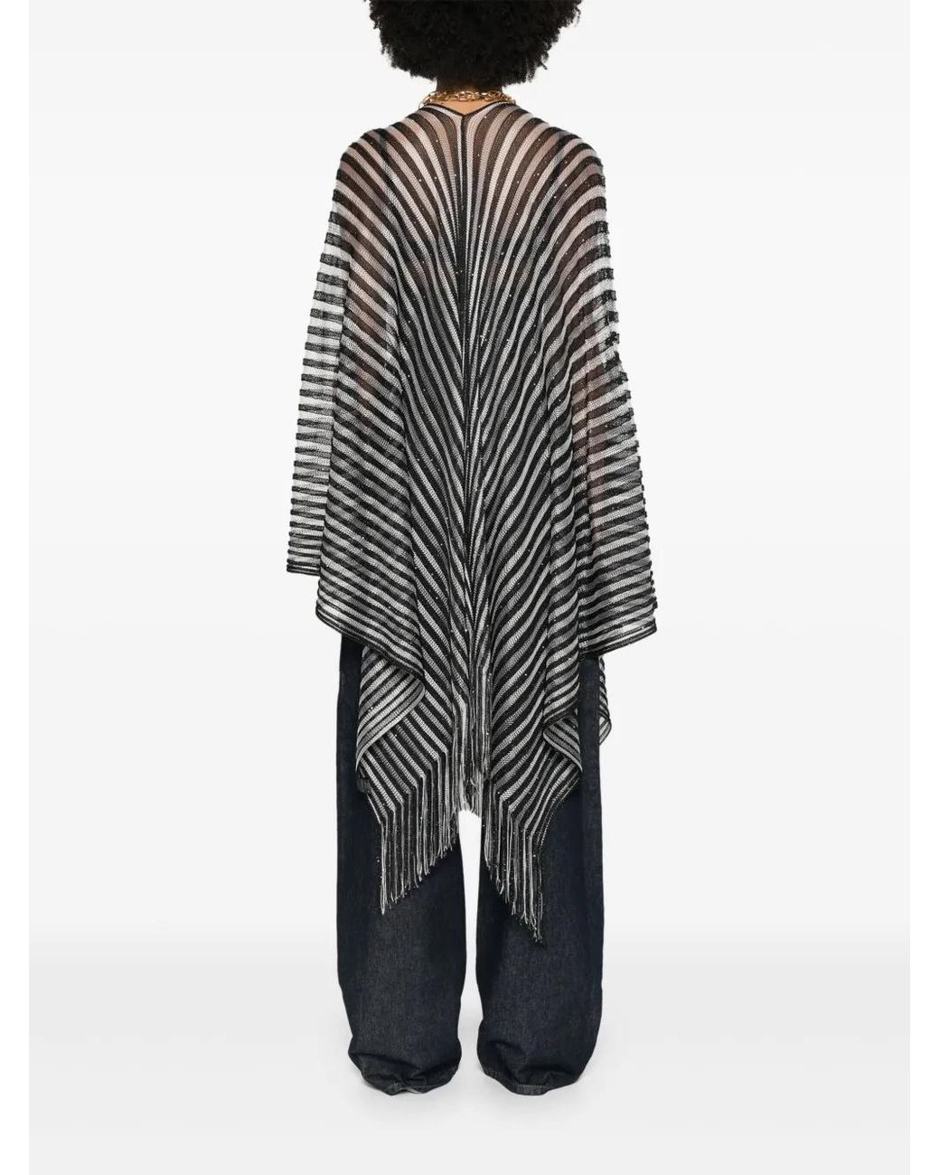 Missoni Gray Striped Cape
