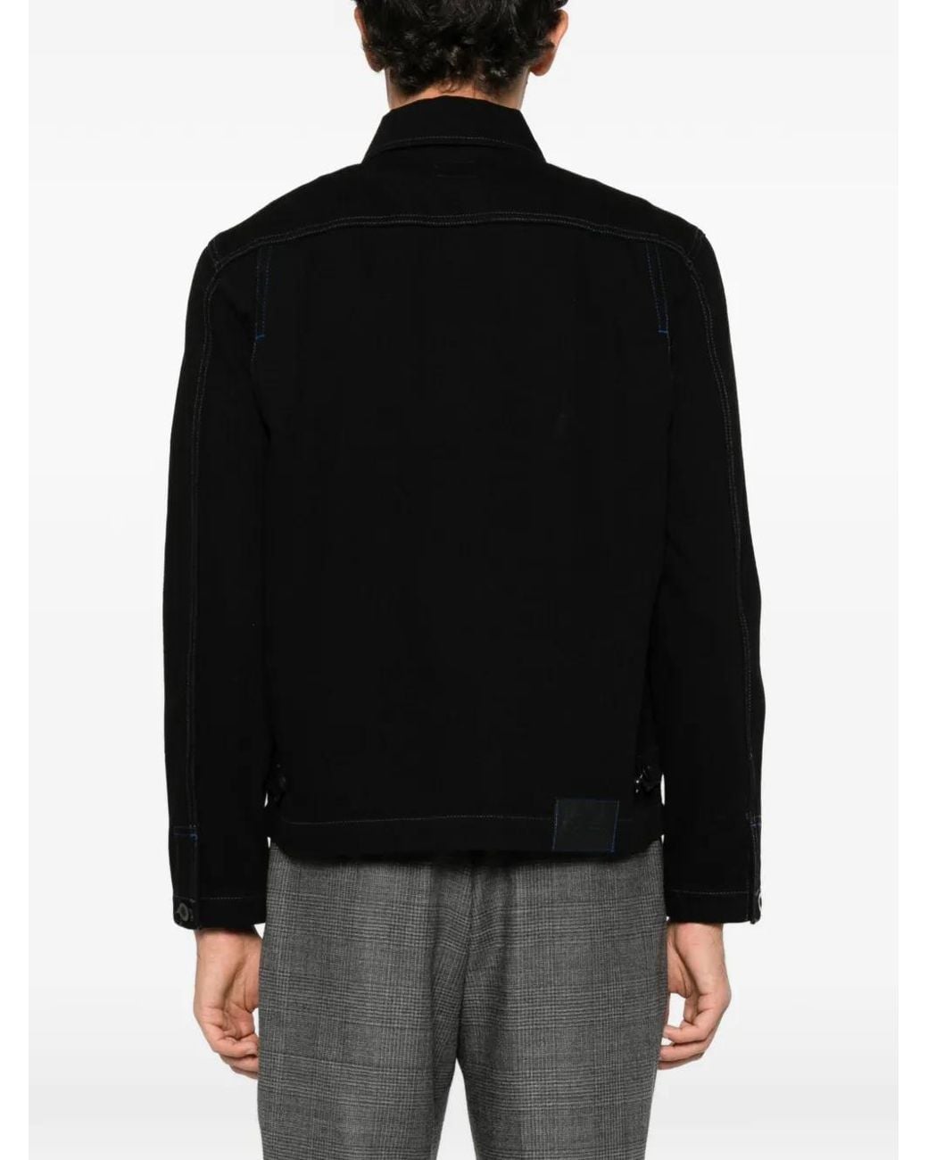 Paul Smith Black Four-Pocket Denim Jacket for men