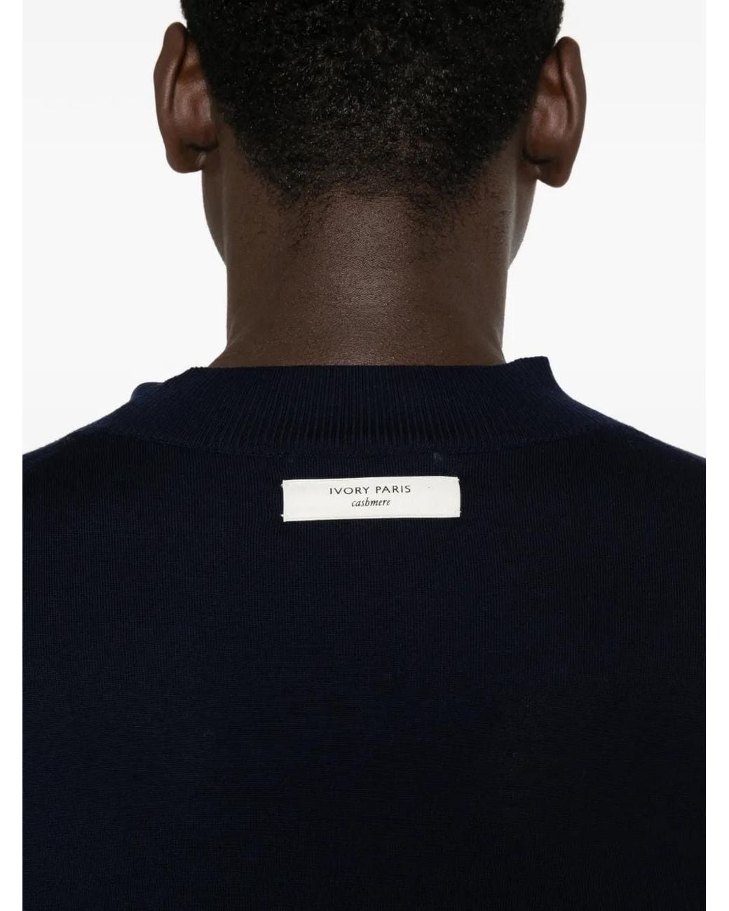 IVORY PARIS Blue Button-Detail Sweater for men