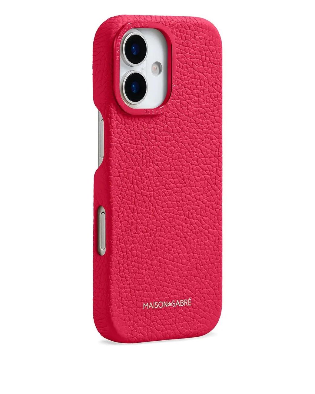 Maison De Sabre Pink Leather Iphone 17 Case