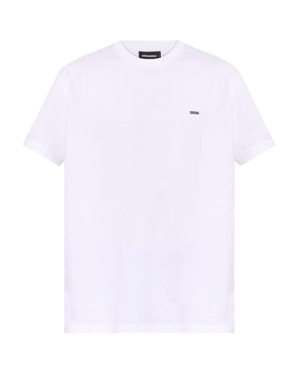 DSquared² White Plaque T-Shirt for men