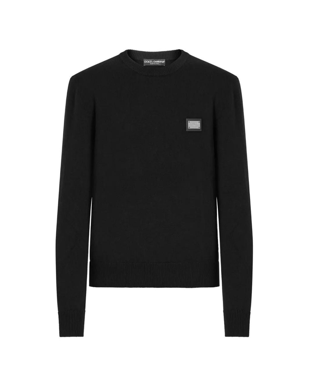 Dolce & Gabbana Black Luxurious Wool And Cashmere Sweater For for men