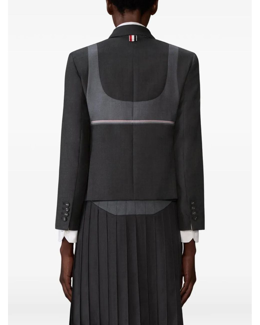 Thom Browne Black Super 120's Twill Trompe-L'Œil Bikini Sportcoat