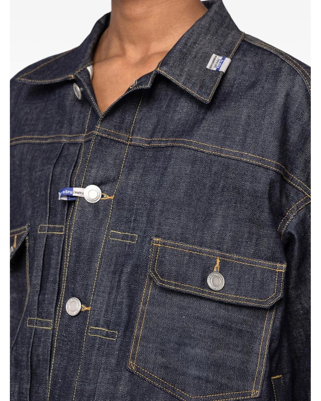 in・stru(men-tal) Blue Selvage Denim Jacket for men