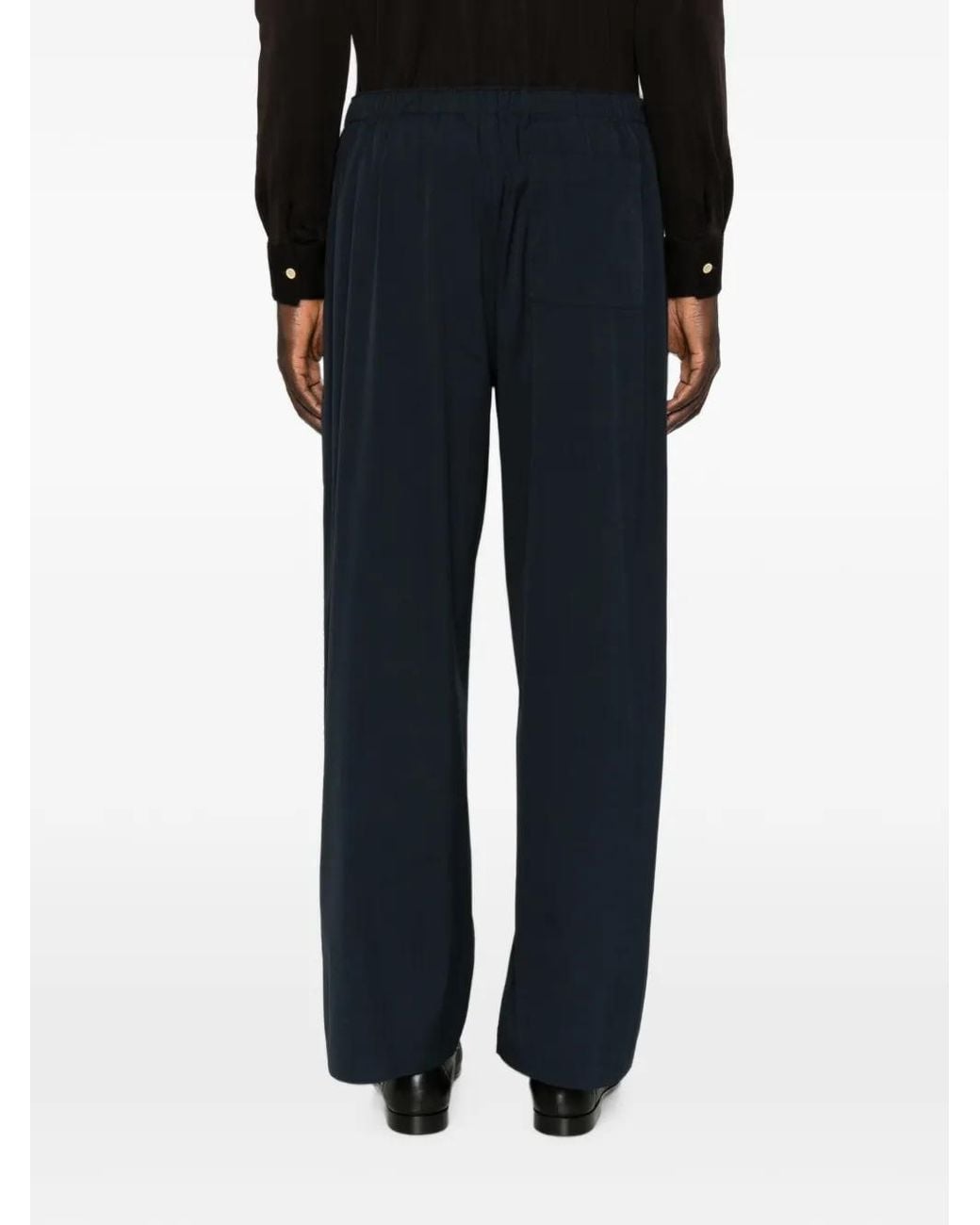 The Row Blue Pascale Elasticated-Waist Trousers for men