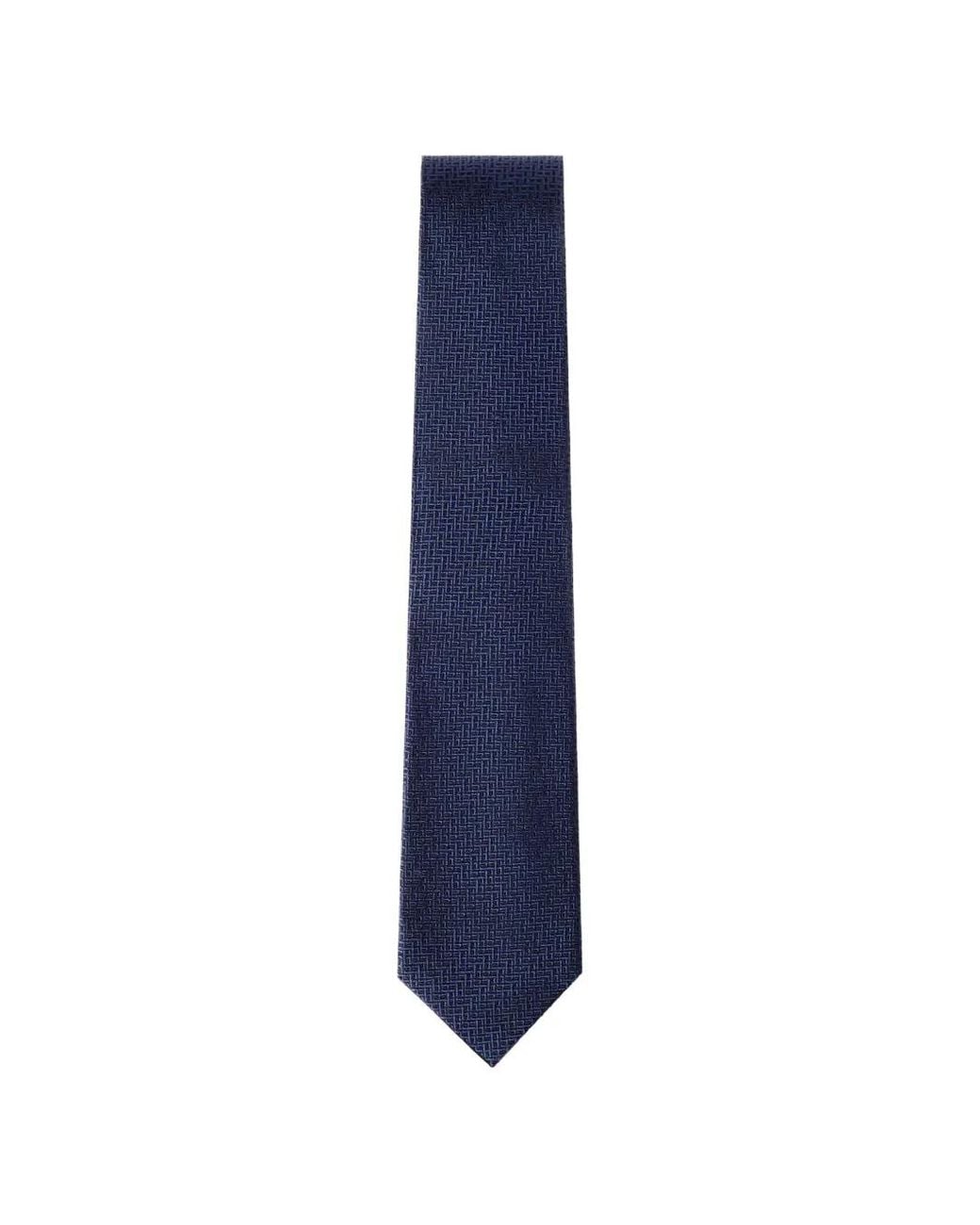 Hackett Blue Cravate En Soie À Motif Monogrammé H for men