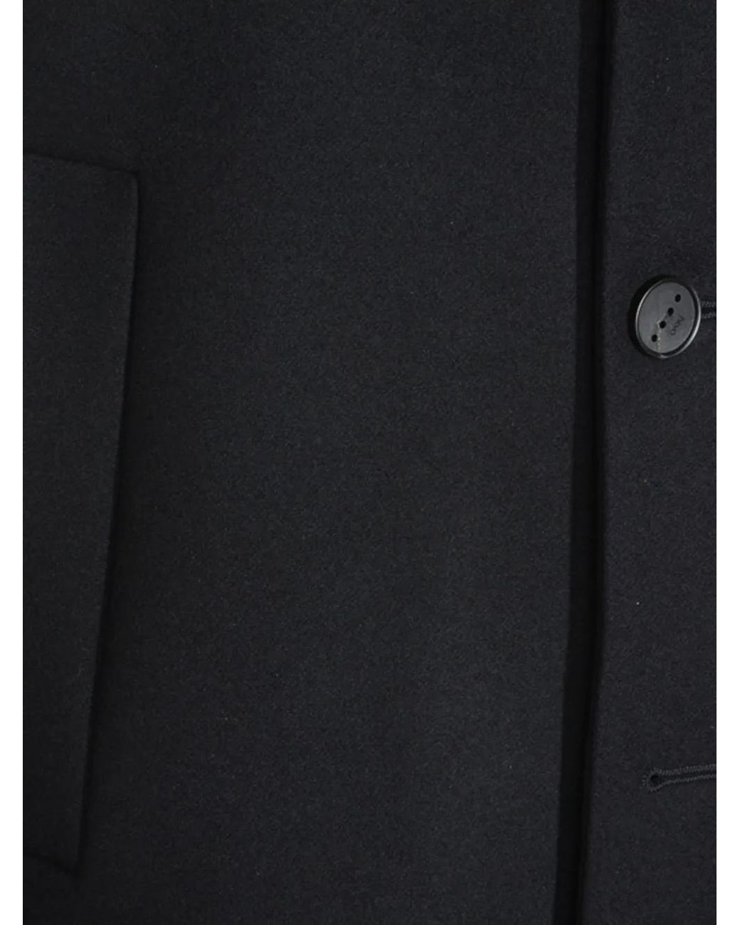 Hevò Black Single-Breasted Coat for men
