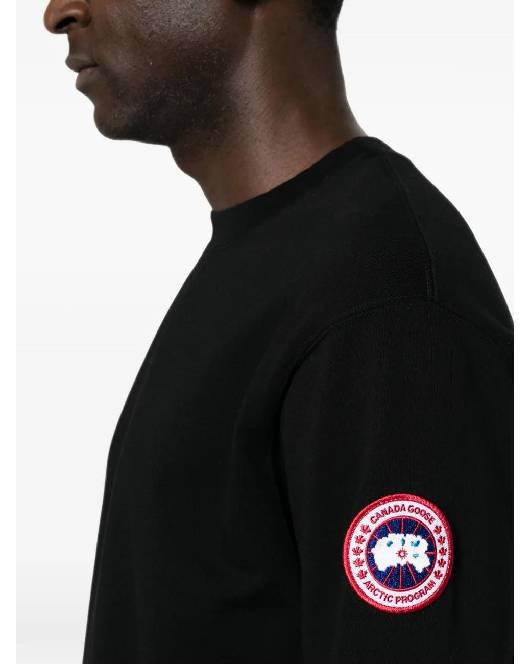 Canada Goose Black Loon Logo-Patch Sweater for men