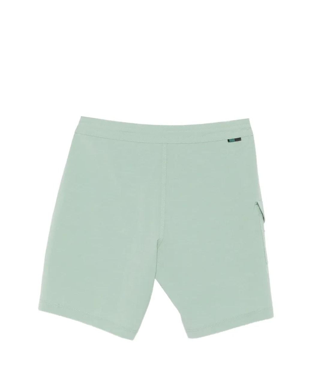 Vissla Green Solid Sets Patch-Detail Swim Shorts for men