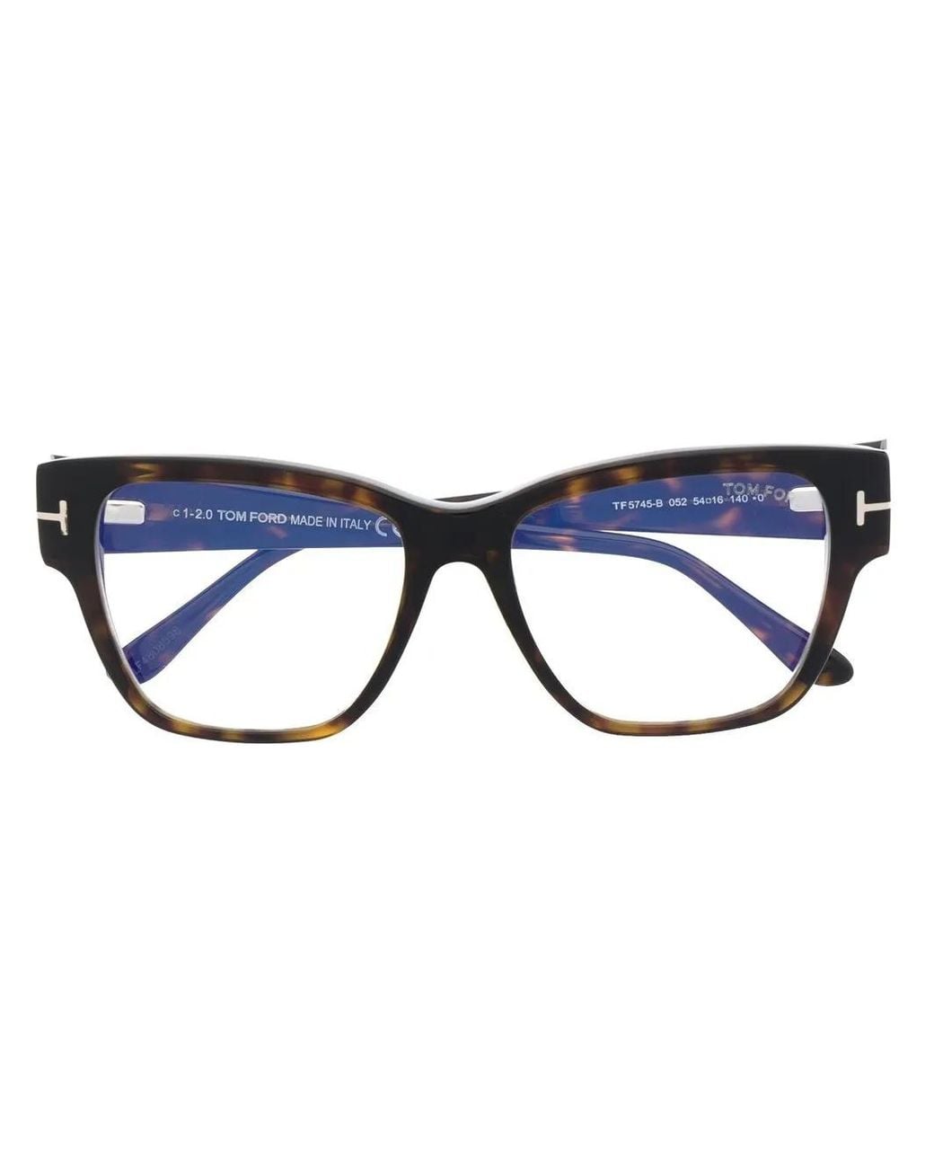 Tom Ford Blue Ft5745B Brille Mit Eckigem Gestell