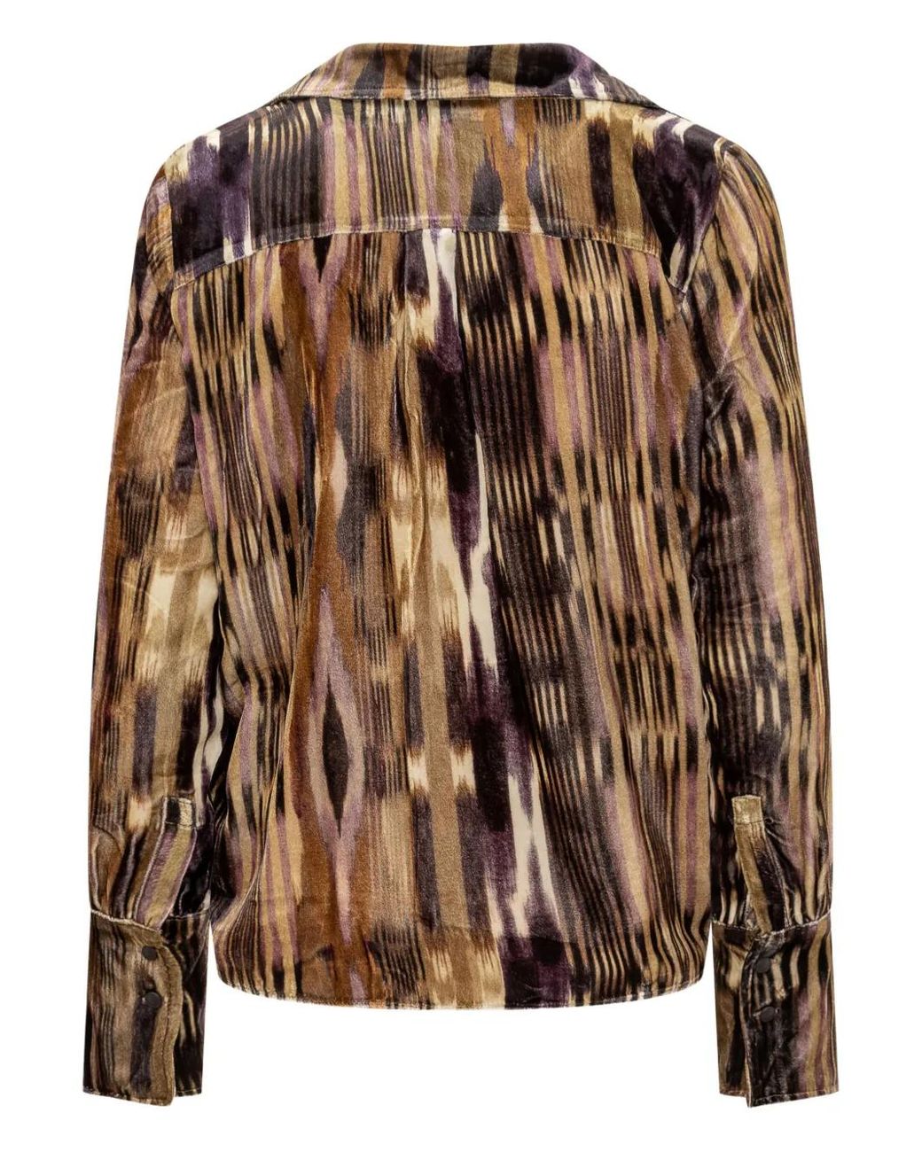 Ba&sh Brown Buttoned Patterned Shirt