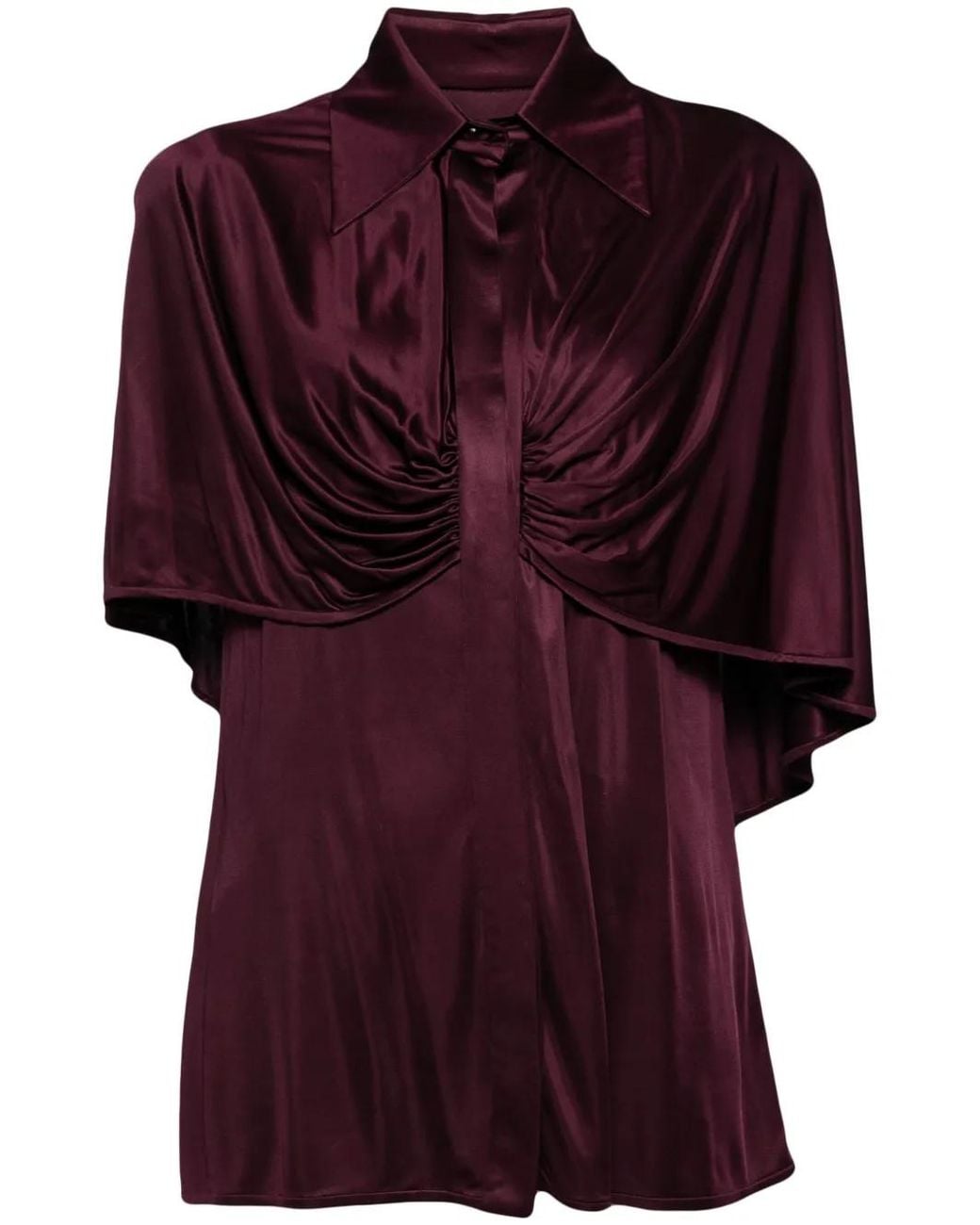 Costarellos Red Glossy Jersey Shirt