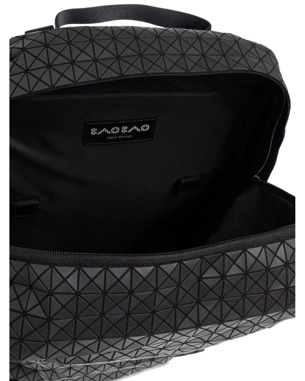 Issey Miyake Black Geometric-Pattern Backpack for men