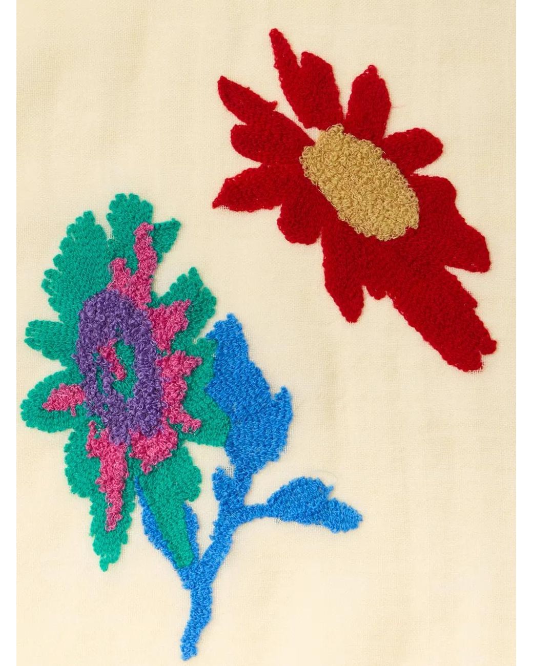 Paul Smith White Floral-Print Scarf