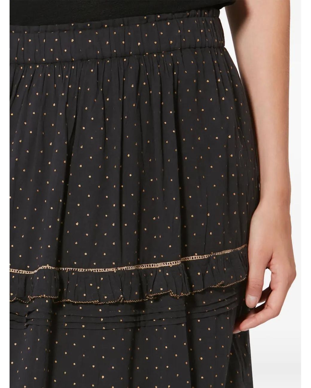 Isabel Marant Flounced Maxi Rok in het Black