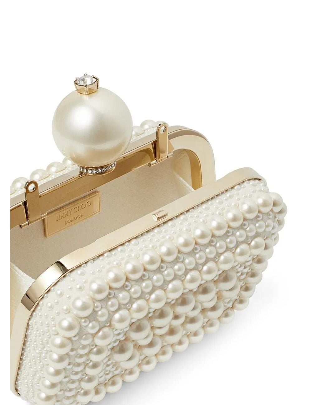 Jimmy Choo White Micro Cloud Clutch