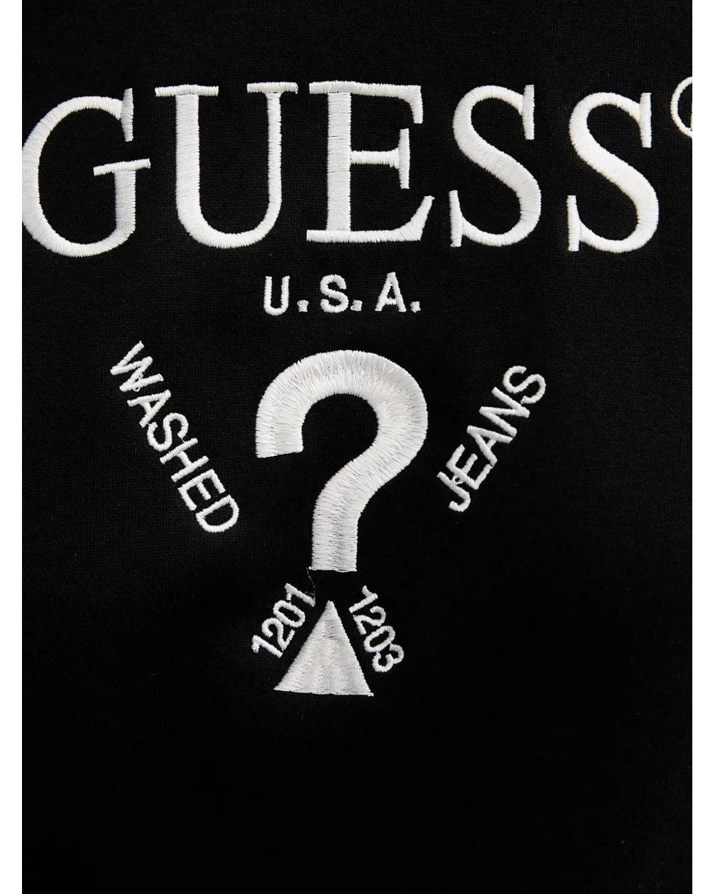 Guess Black Embroidered Sweatshirt