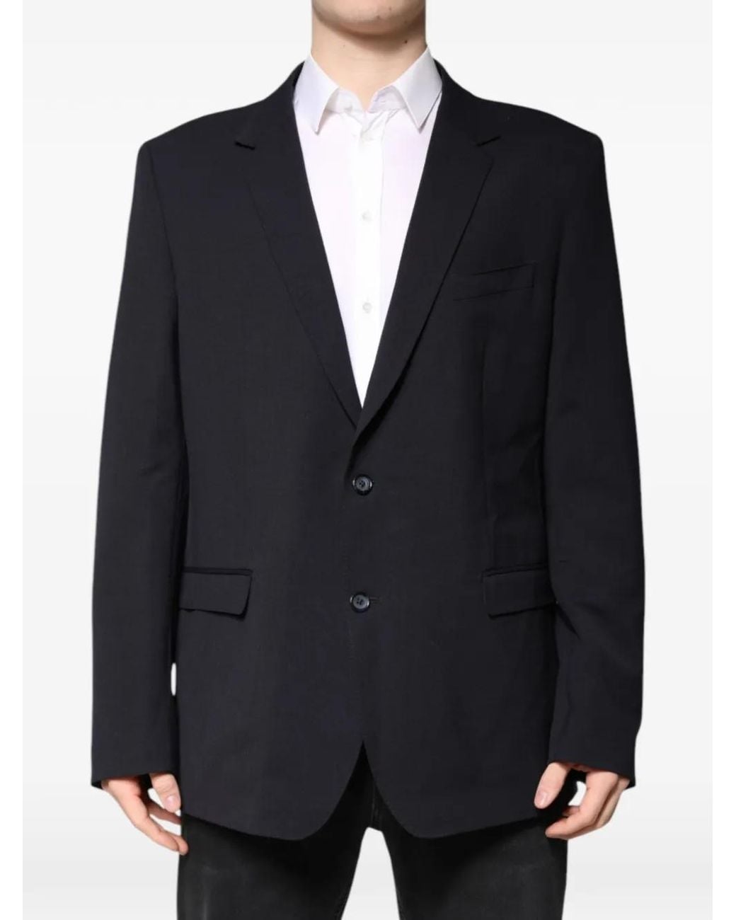 Dolce & Gabbana Blue Single-Breasted Notch-Lapel Blazer for men
