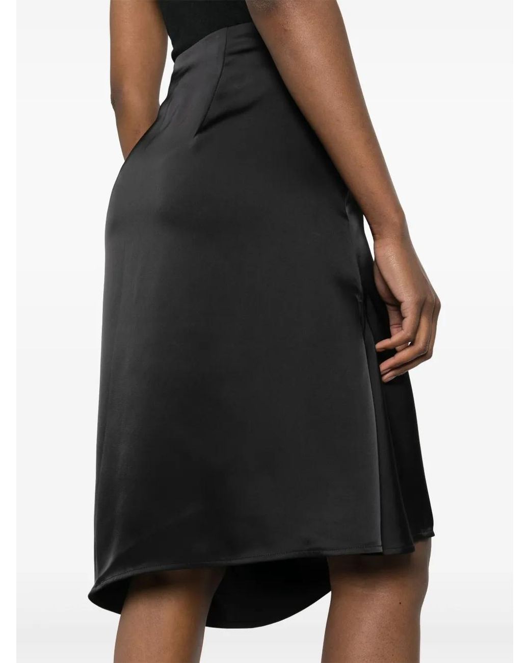 Remain Black Knot-Detailing Midi Skirt