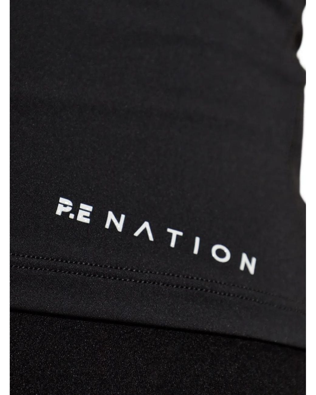 P.E Nation Black Foundation Scoop-Neck Top