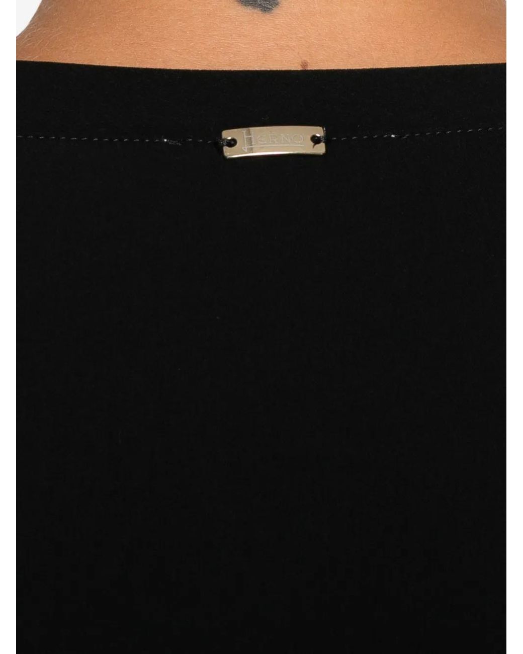 Herno Black Drawstring-Hem Sweatshirt