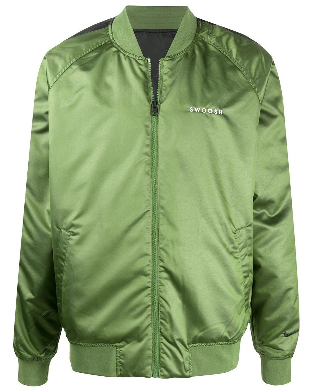 Nike Swoosh Bomber Jacket in Green for Men | Lyst