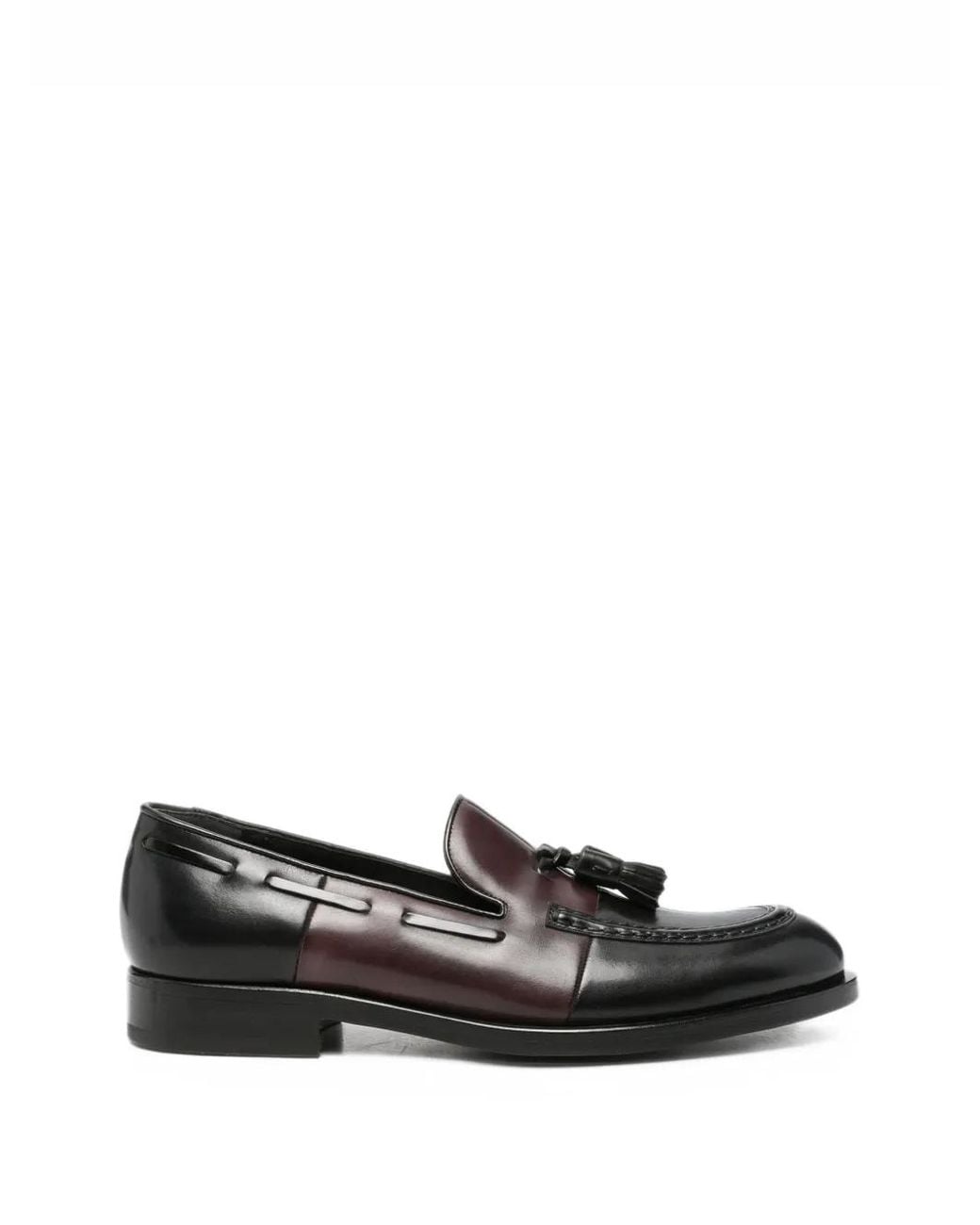 Fratelli Rossetti Black Tassel-Detail Colour-Block Loafers for men