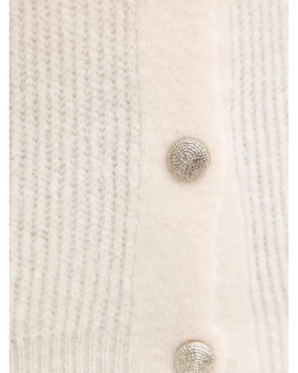Morgan White Button-Up Cardigan