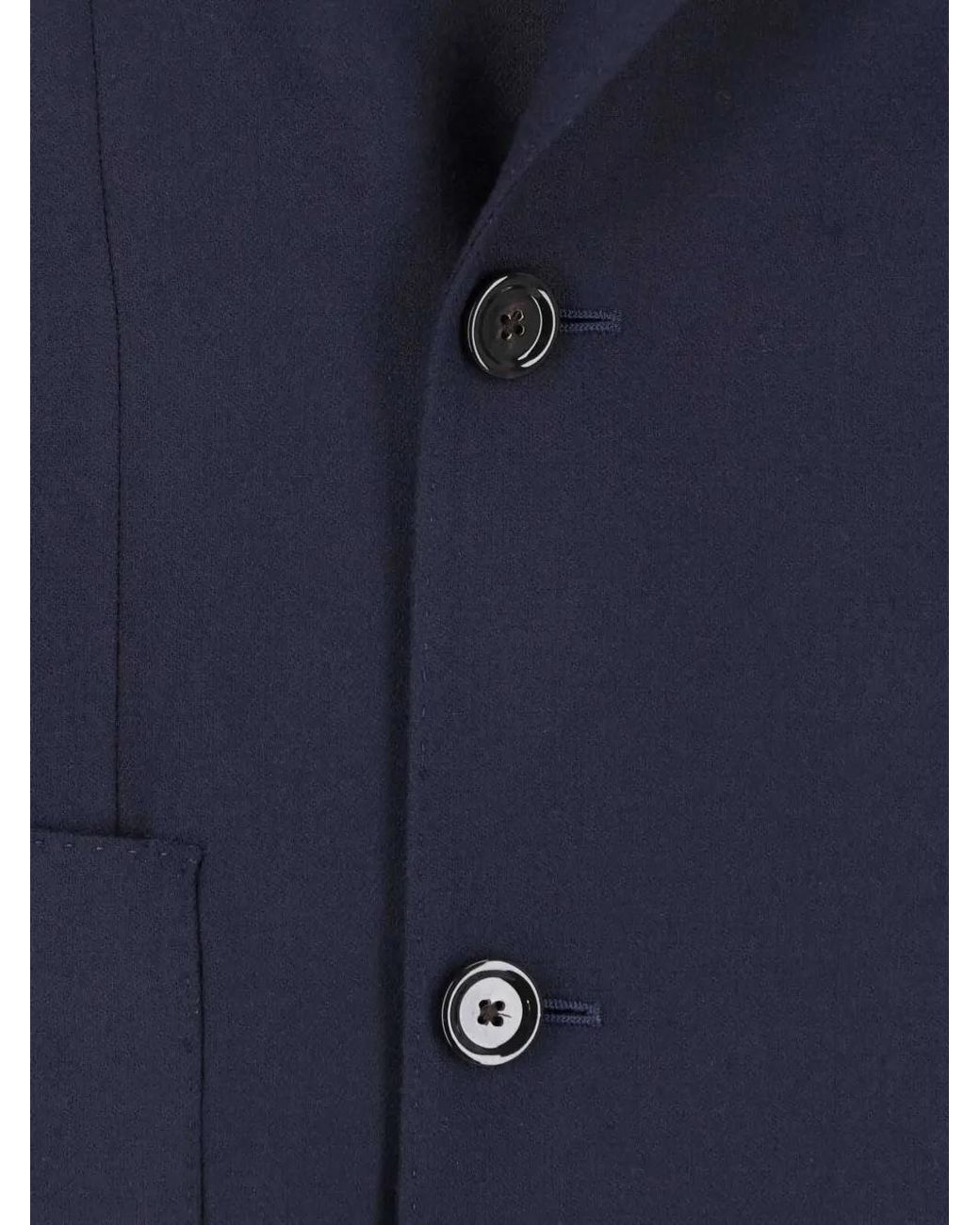 Lardini Blue Double-Breasted Virgin Wool Jacket for men